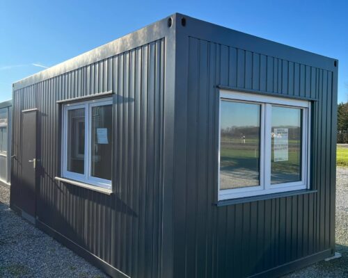 Escritório móvel em contentor de 20 pés com duas janelas