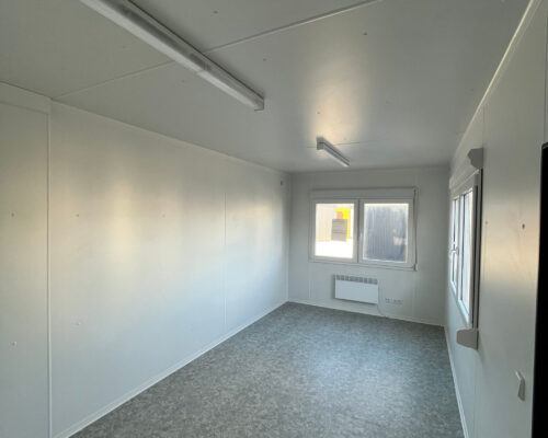 Escritório móvel em contentor de 20 pés com duas janelas