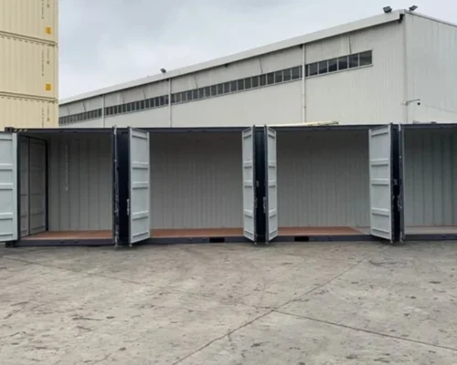 Contentor marítimo de 40 pés com abertura lateral e quatro portas | Até 50% desconto